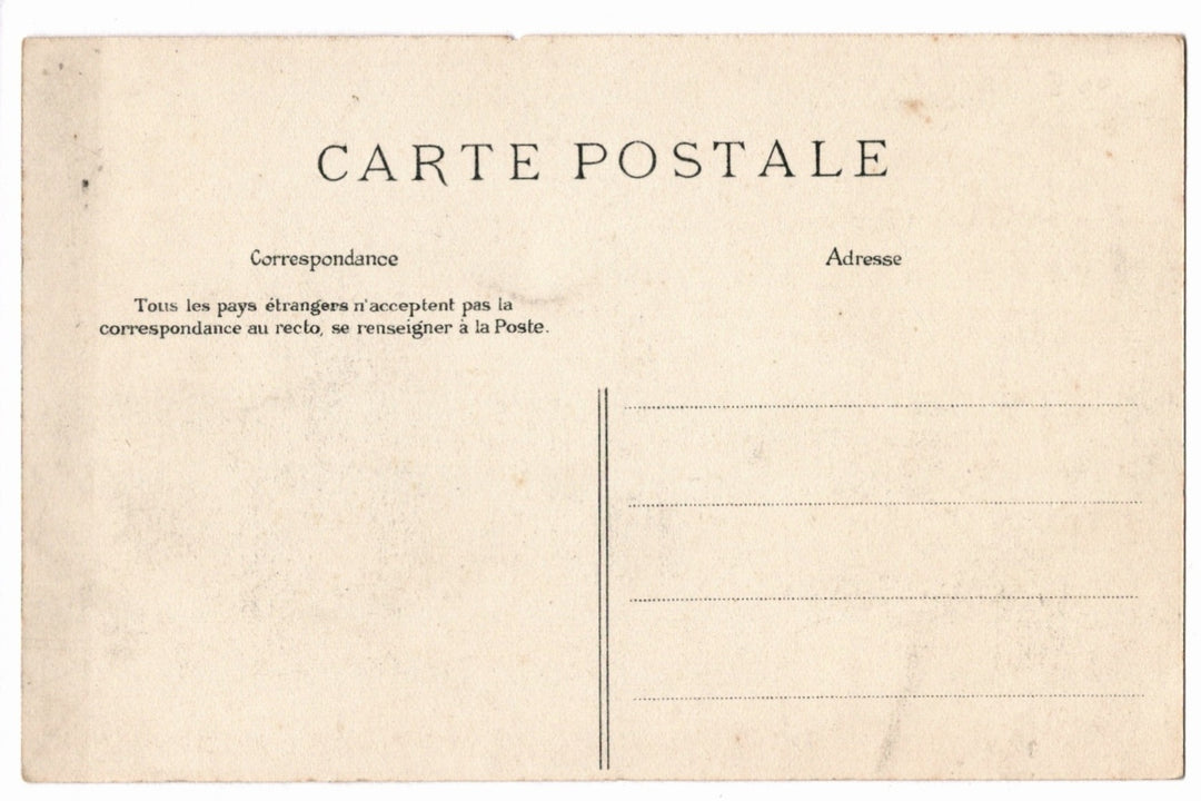 Vintage postcard back.