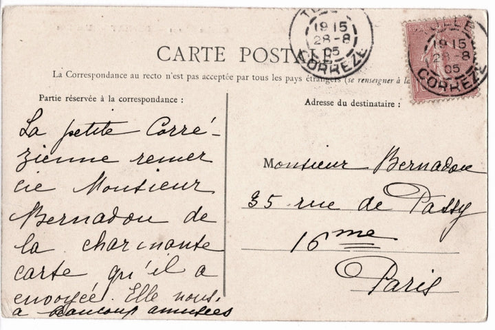 1905 Village Street in Beynat Correze France Vintage Postcard