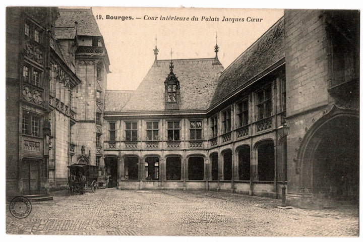 1904 Jacques Cœur Palace Bourges Vintage Postcard.