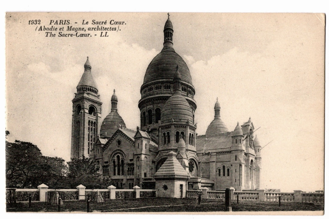 1913 Sacre-Coeur Basilica Montmartre Paris France Vintage Postcard.