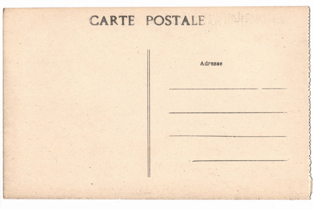 Back of a vintage postcard with 'Carte Postale' text and address lines.