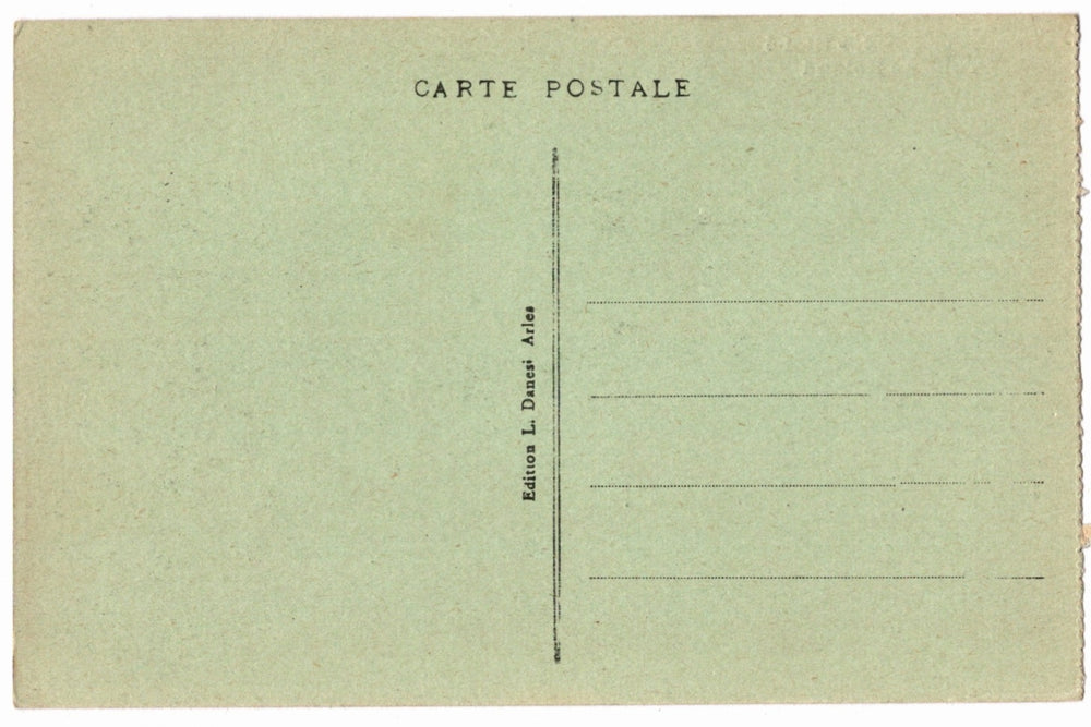 Back of a vintage postcard with 'Carte Postale' text and a line for writing a message.