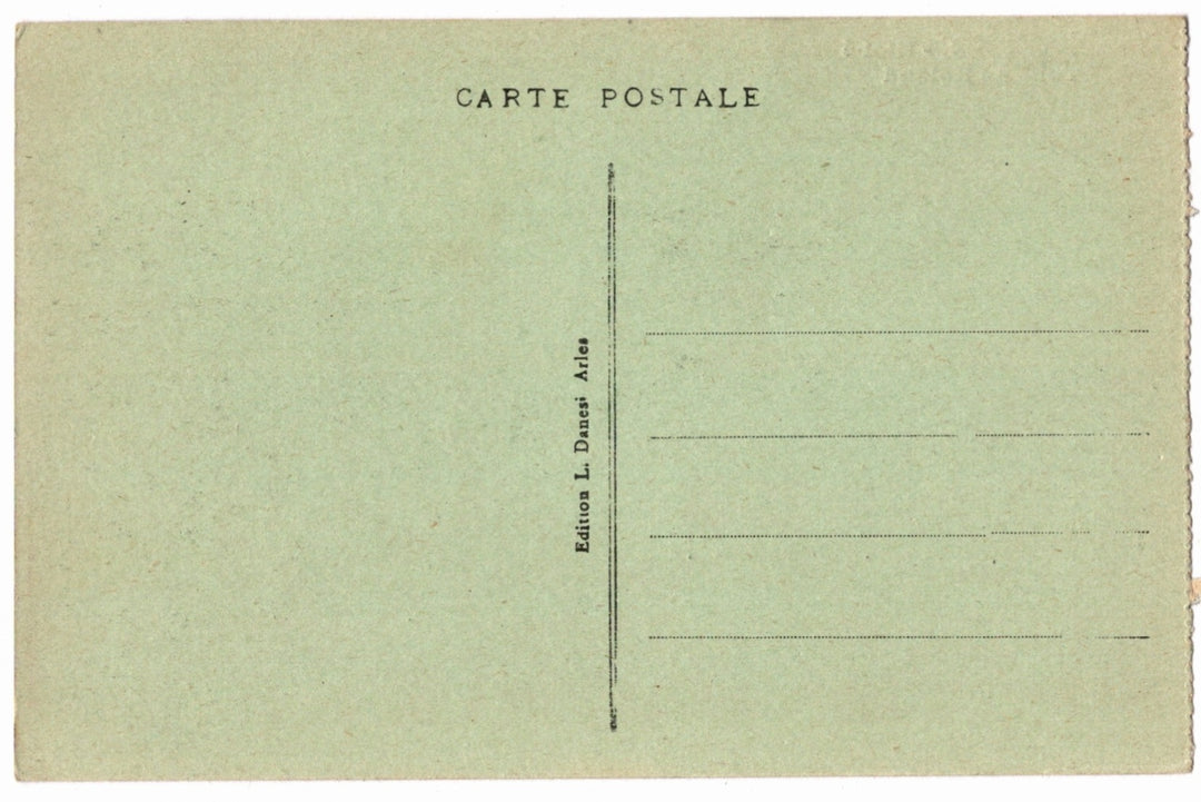 Back of a vintage postcard with 'Carte Postale' text and a line for writing a message.