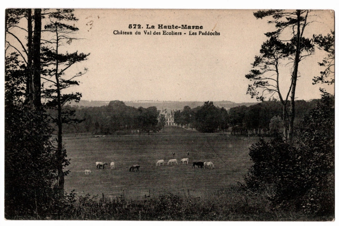 1919 Chateau du Val des Ecoliers France Vintage Postcard.