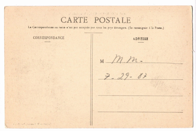 Back of postcard.