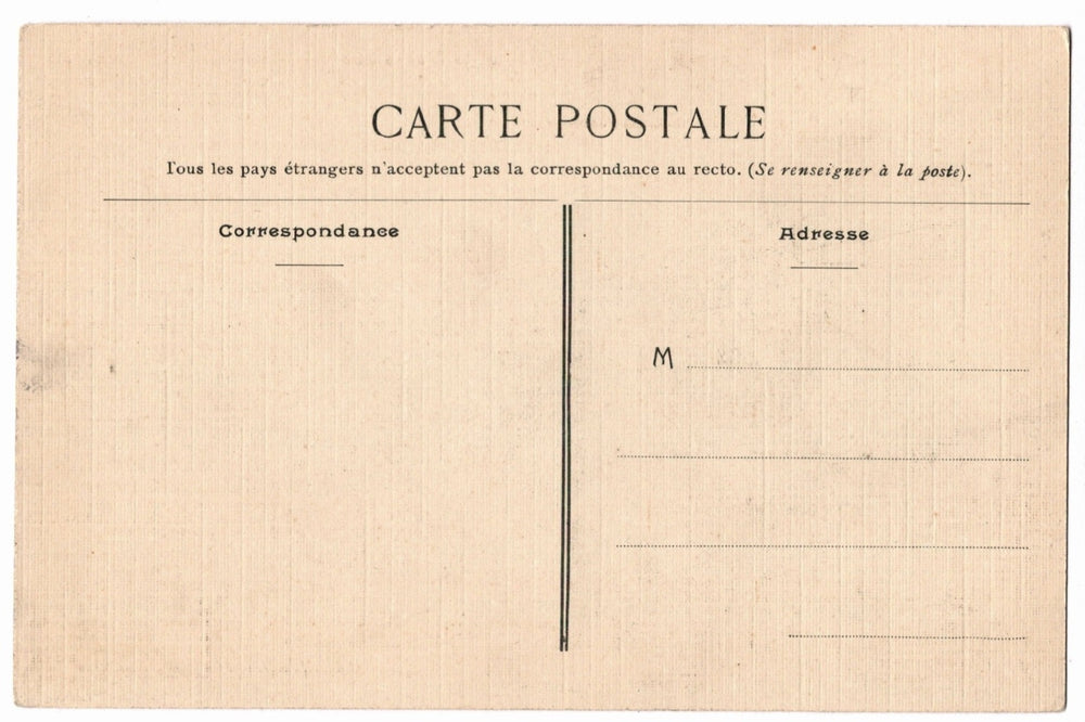 Back of a vintage postcard.