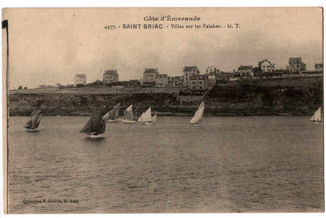 1907 Saint-Briac Villas on the Cliffs Emerald Coast Vintage Postcard.