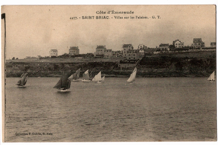1907 Saint-Briac Villas on the Cliffs Emerald Coast Vintage Postcard.