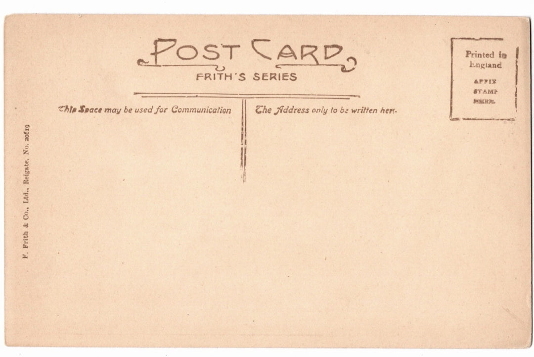 Back of a vintage postcard.