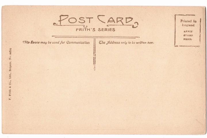 Back of a vintage postcard.