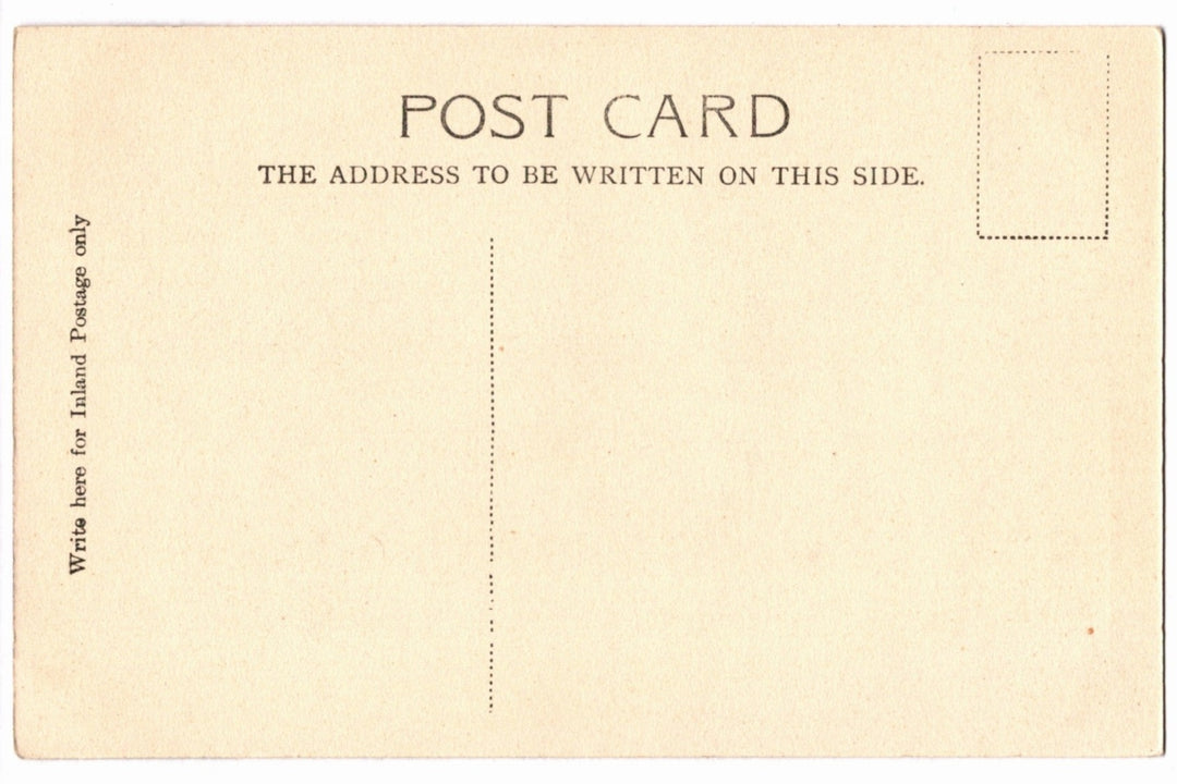 Back of a vintage postcard.
