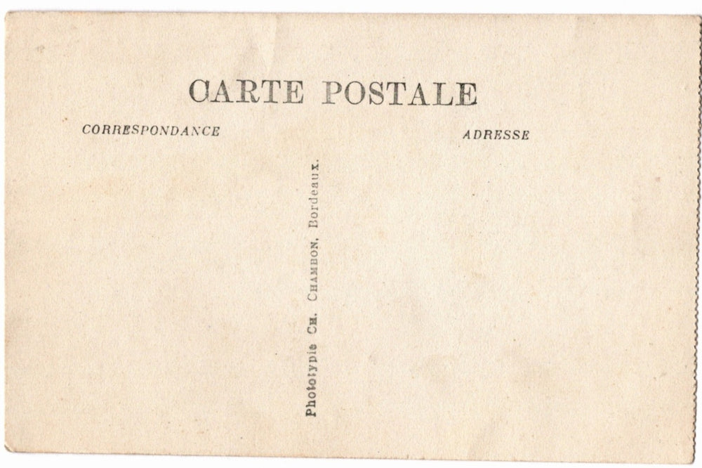 Back of a vintage postcard.