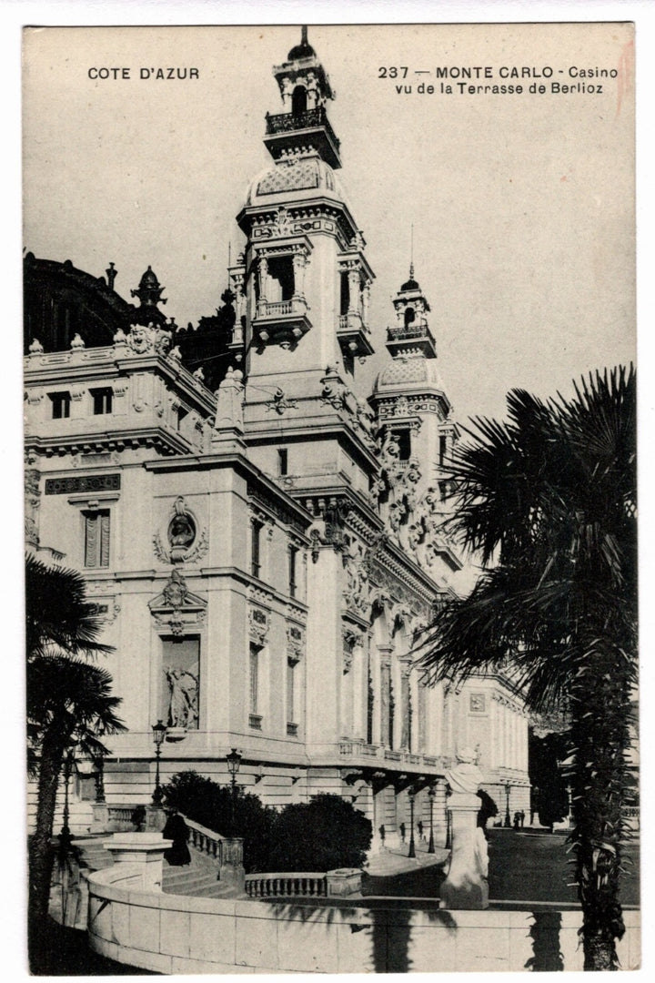 1904 Monte Carlo Casino Monaco Vintage Postcard.