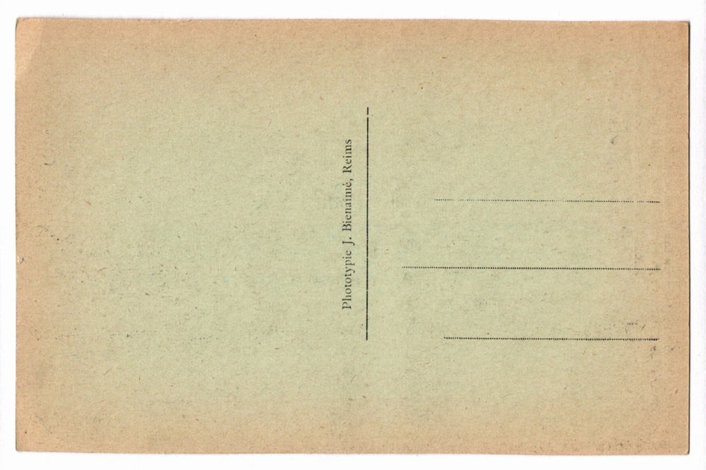 Back of a vintage postcard.