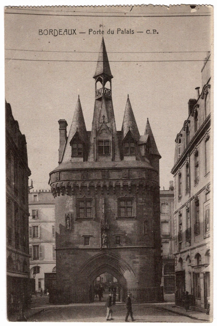1904 Porte du Palais Bordeaux France Vintage Postcard.