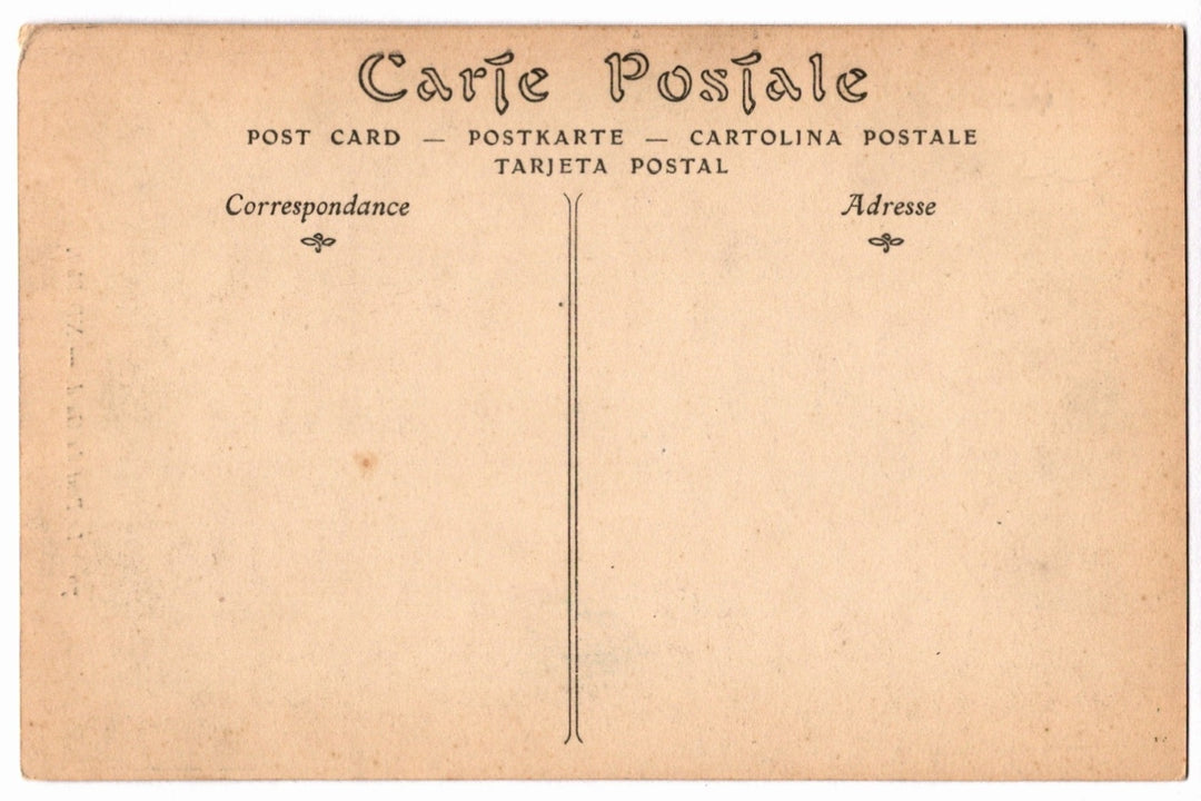 Back of a vintage postcard.