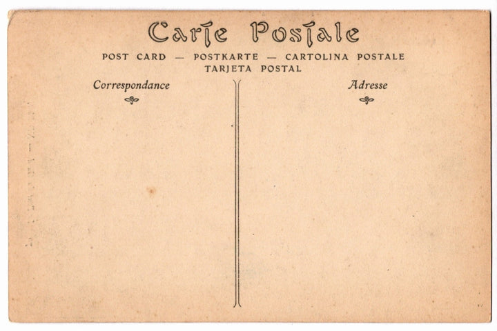 Back of a vintage postcard.