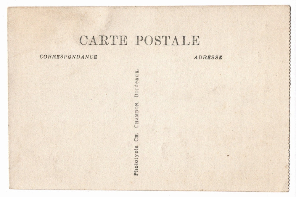 Vintage French postcard with 'Carte Postale' text on a beige background