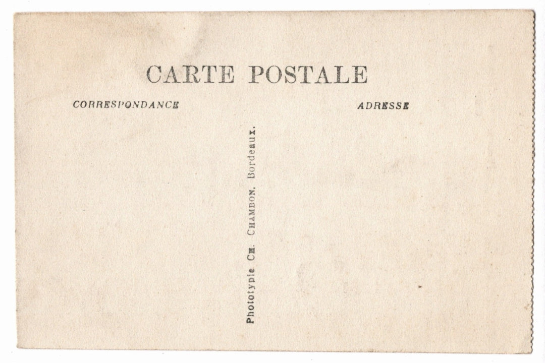 Vintage French postcard with 'Carte Postale' text on a beige background
