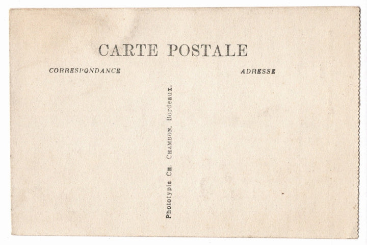 Vintage French postcard with 'Carte Postale' text on a beige background