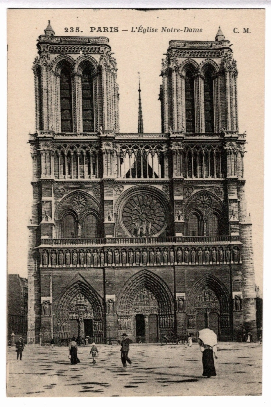  1907 Notre Dame de Paris France Vintage Postcard.