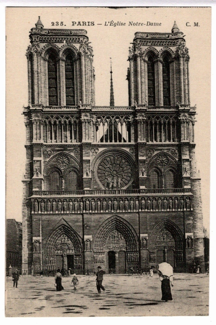  1907 Notre Dame de Paris France Vintage Postcard.
