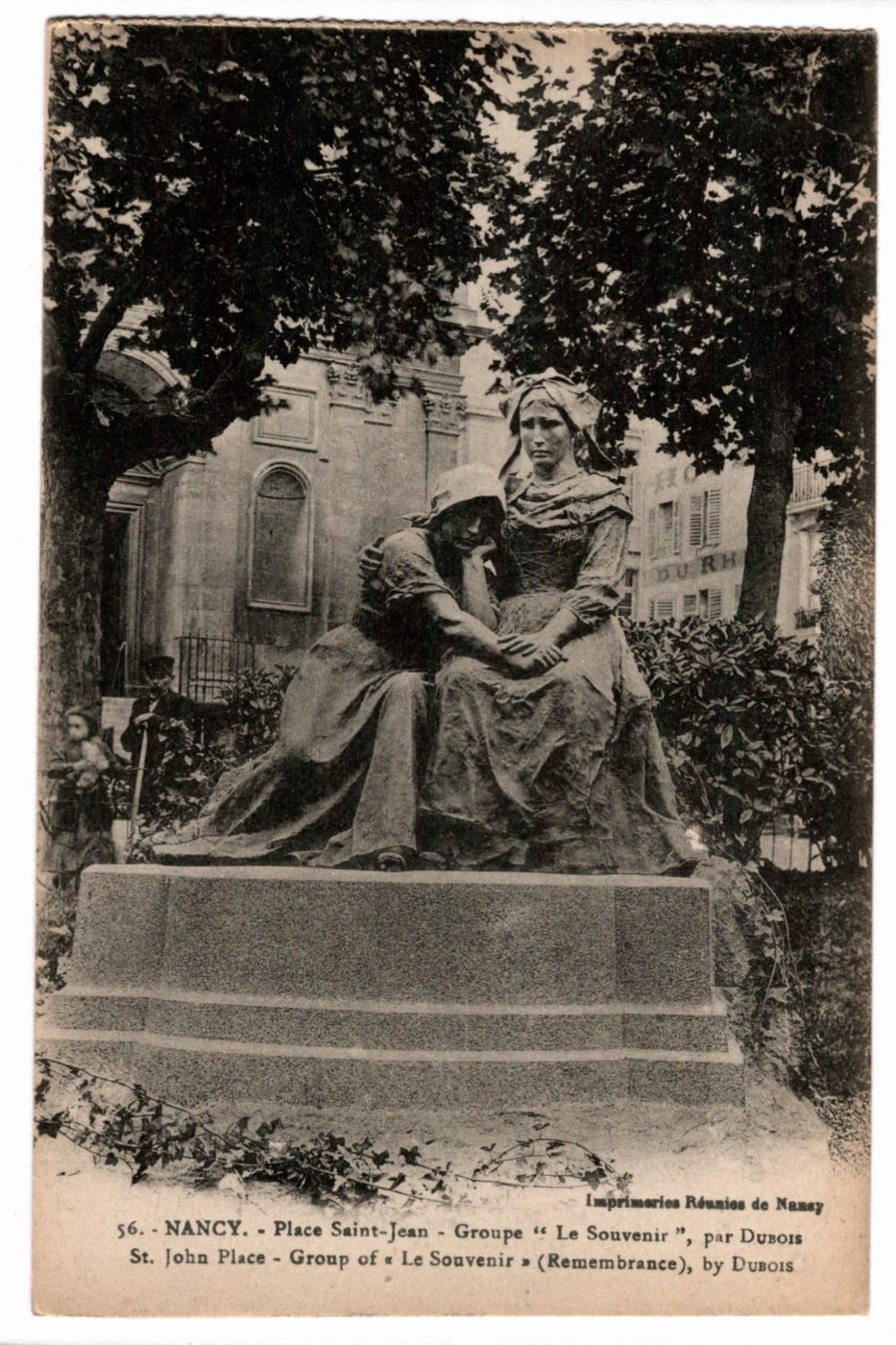  1905 Remembrance Monument by Dubois Nancy France Vintage Postcard.