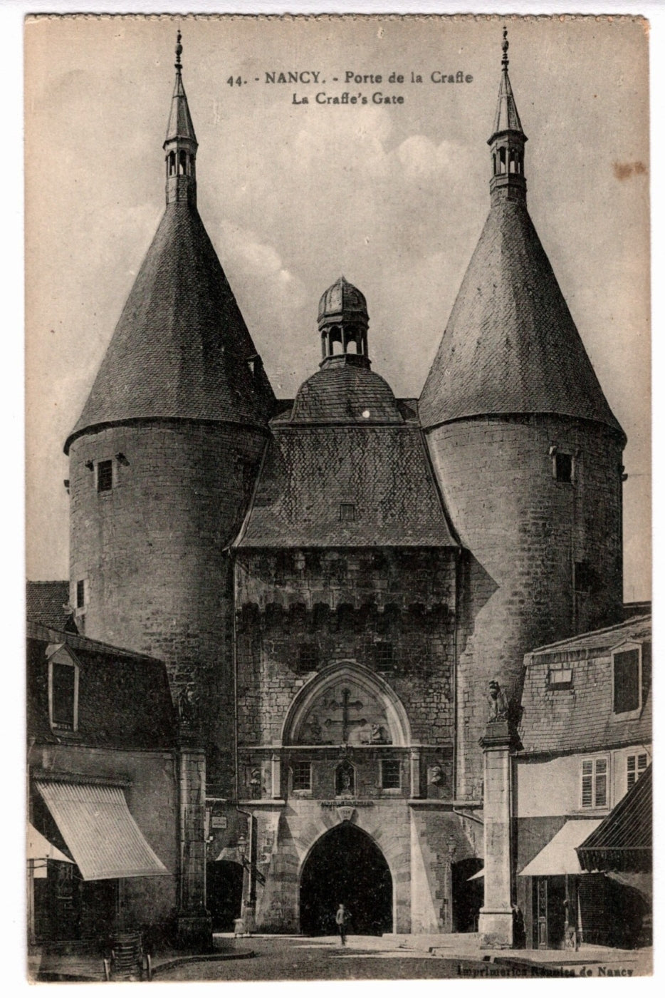 1905 Porte de la Craffe Medieval Gateway Nancy France Vintage Postcard.