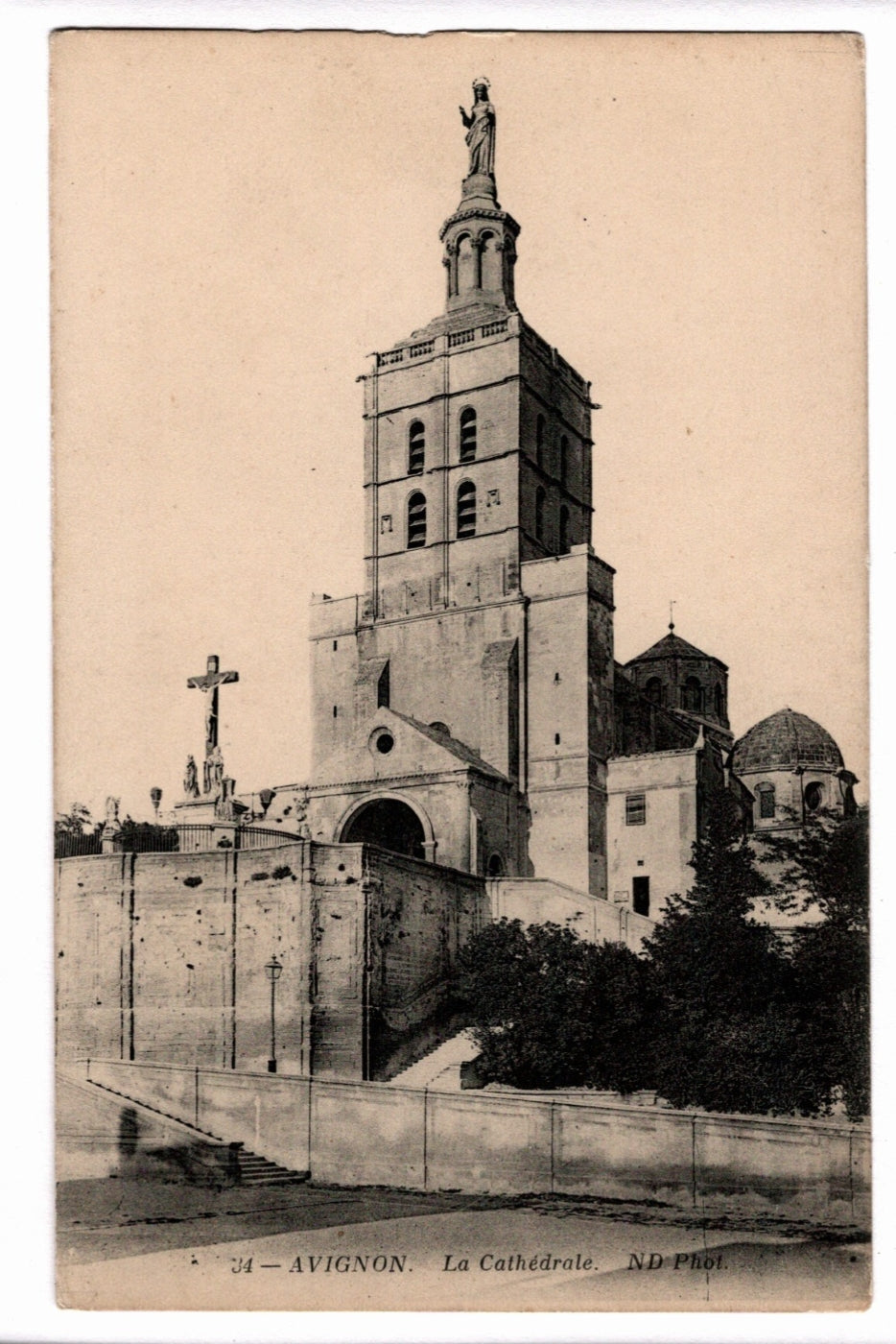 1907 Avignon Cathedral Notre-Dame des Doms France Vintage Postcard.