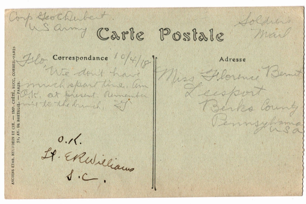 postcard back.