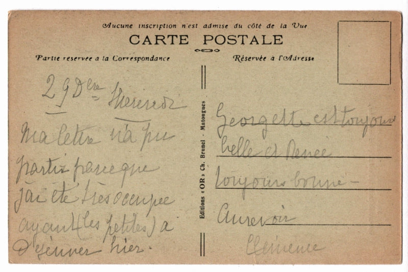 Back of postcard.