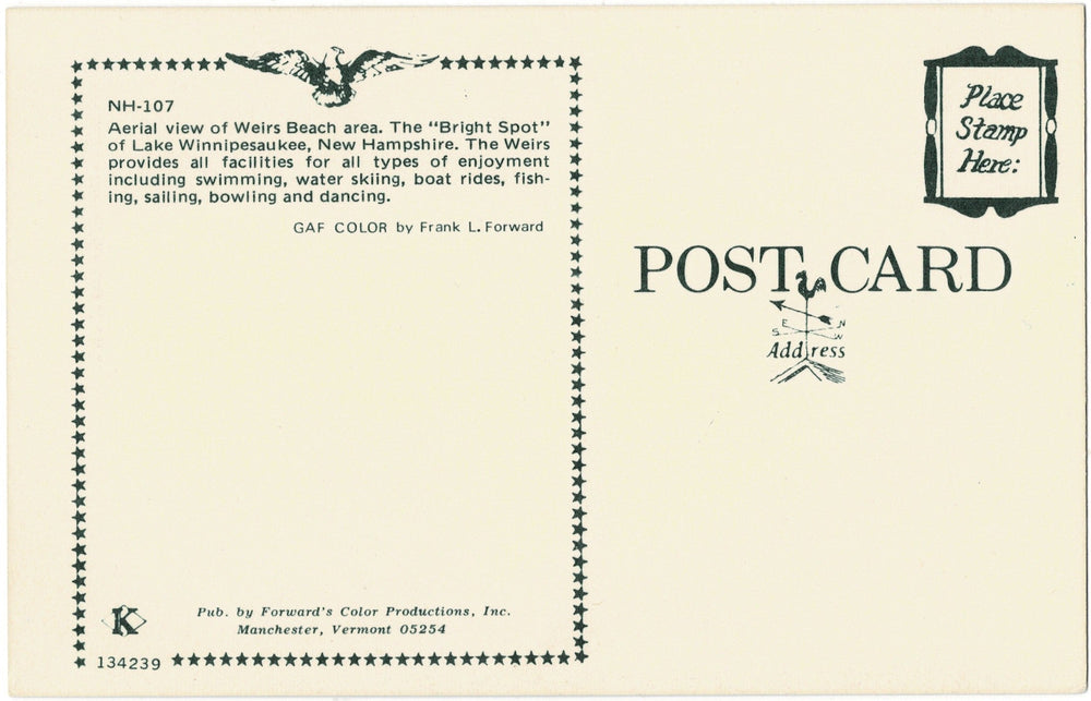 Vintage Postcard, back.