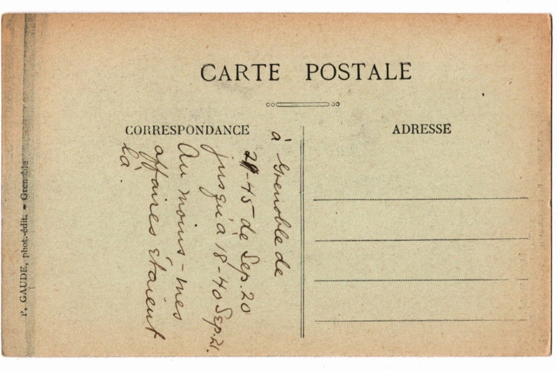 Back of postcard.