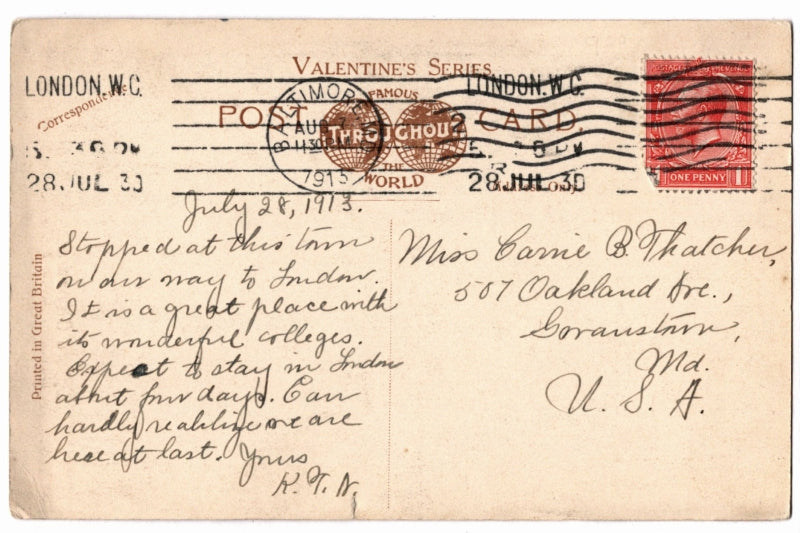 Back of postcard.