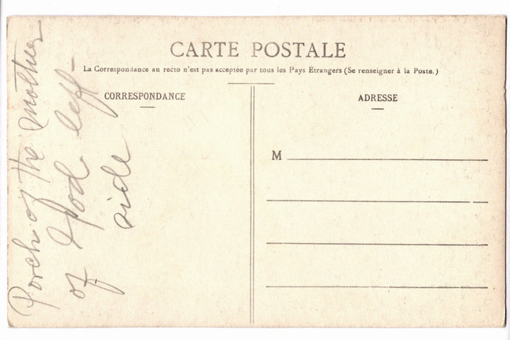 Back of a vintage postcard.
