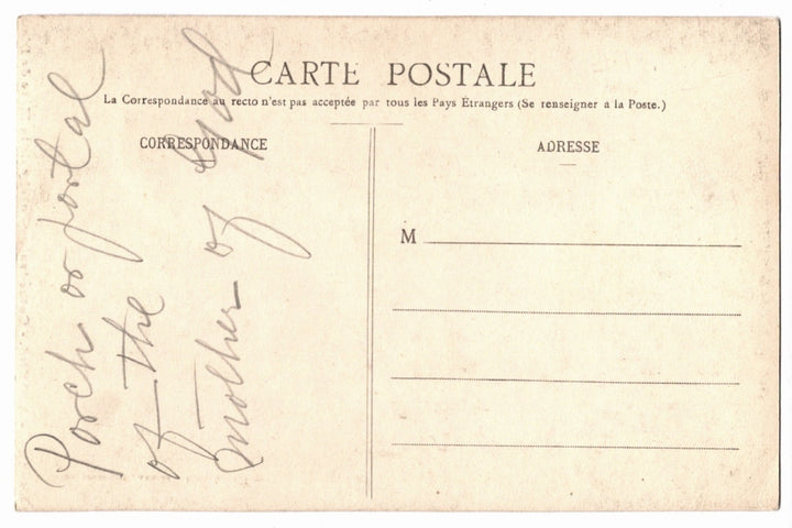 Back of a vintage postcard.