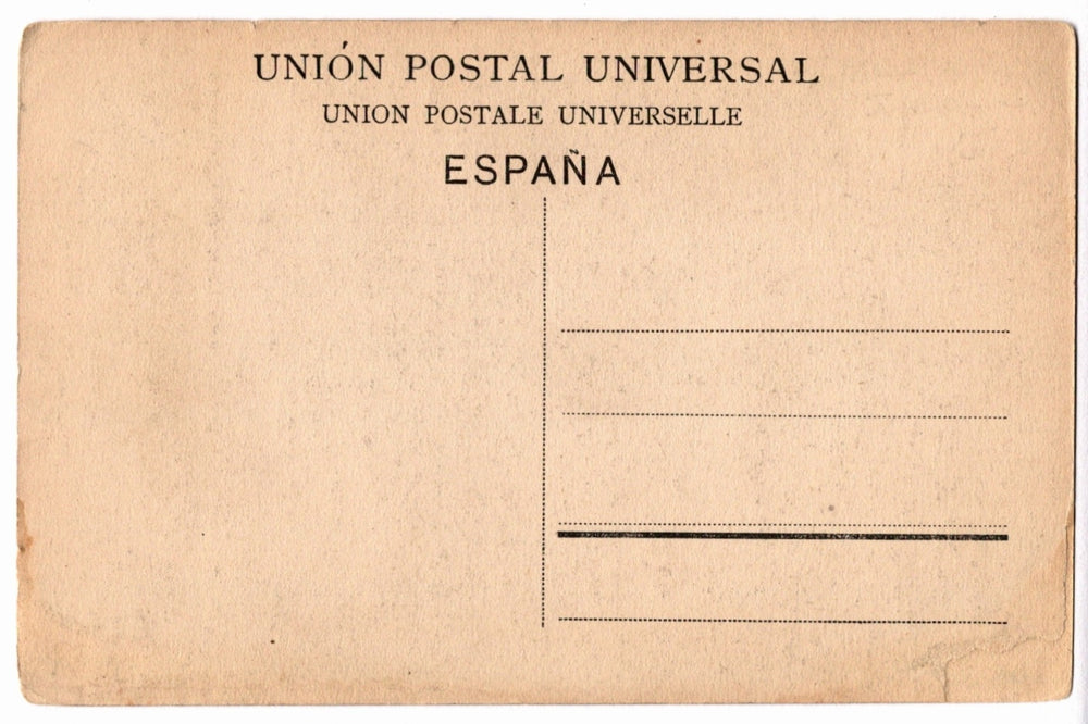 Back of a vintage postcard.