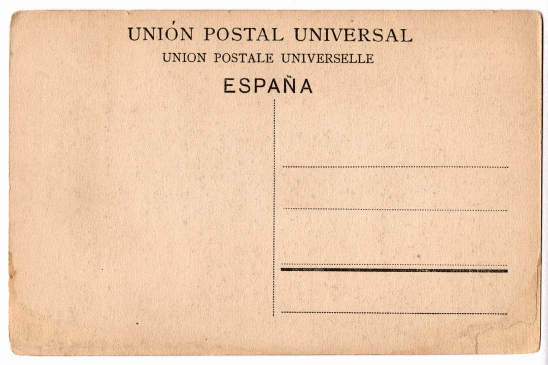 Back of a vintage postcard.