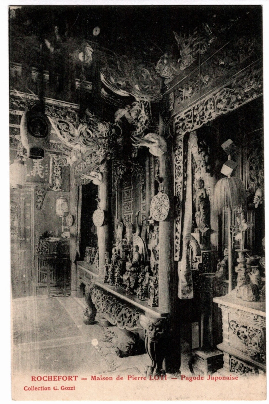 Rochefort Pierre Loti House Japanese Pagoda Vintage Postcard.