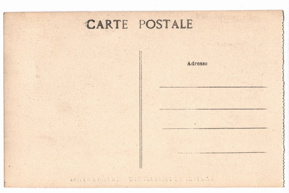 Back of a vintage postcard.