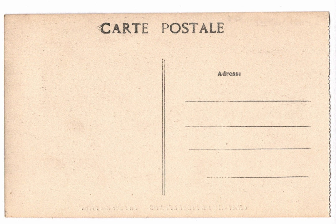 Back of a vintage postcard.