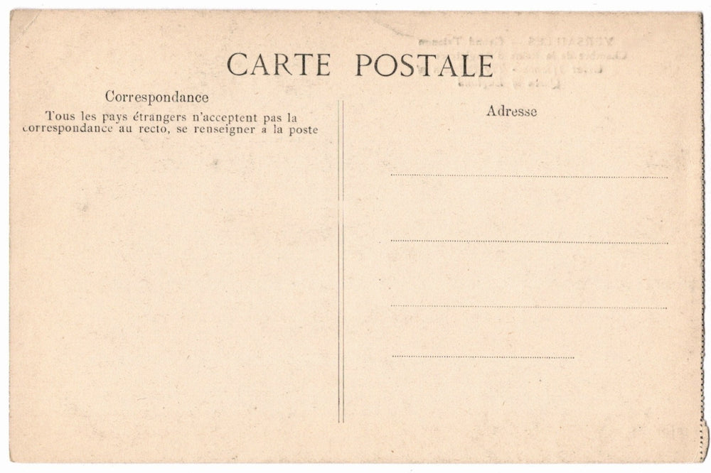 Back of a vintage postcard.