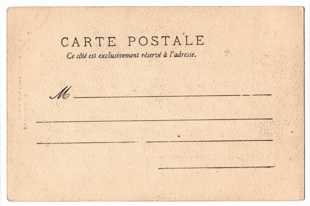 Back of a vintage postcard.