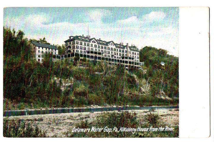 1904 Delaware River Water Gap Kittatinny House Vintage Postcard.