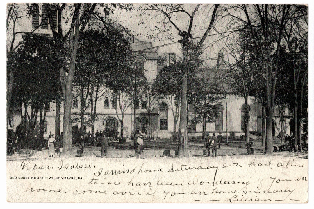 1901 Wilkes-Barre Old Court House Pennsylvania Vintage Postcard, UDB.