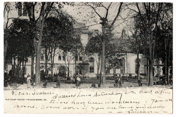 1901 Wilkes-Barre Old Court House Pennsylvania Vintage Postcard, UDB.