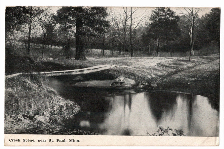 1909 St. Paul Creek Minnesota Vintage Postcard.