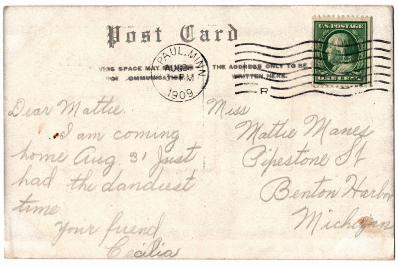Back of postcard.