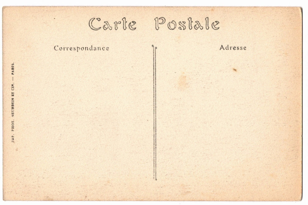 Back of a vintage postcard.