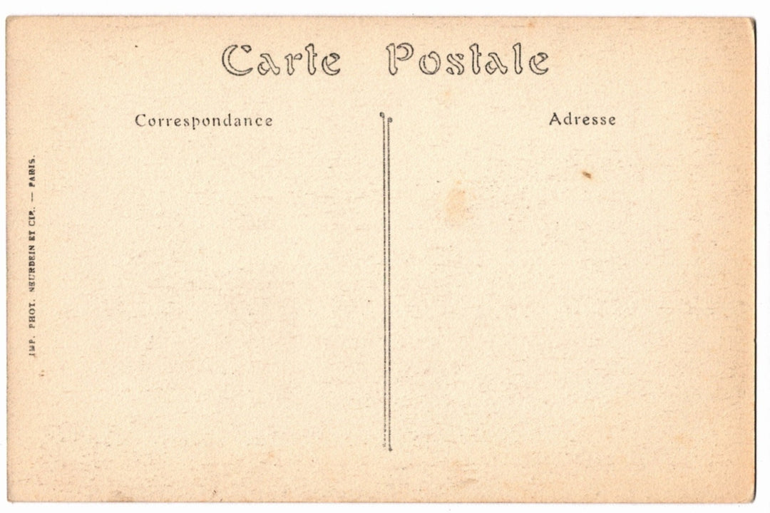 Back of a vintage postcard.